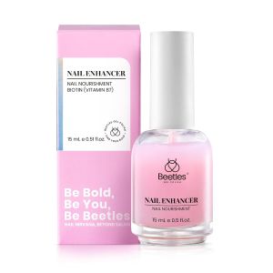 Beetles Nail Strengthener 1Pcs 15ml Air Dry Pink Neutral Strengthener and Nail Growth ment Strengthener for Thin Nails and Growth
