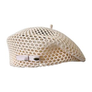 MODERNLUX Summer Beret Hat Hollow Out Breathable Sunscreen Hat Fashion Thin Painter Cap for Women