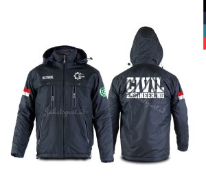 Jaket custom CIVIL ENGINEERING teknik sipil scotlight parasut climber windbreakers free nama casual