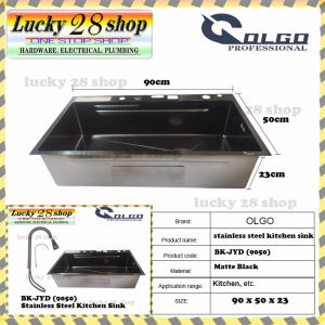 OLGO BK-JYD (9050) STAINLESS STEEL MATTE BLACK KITCHEN SINK 90x50x23