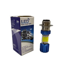 หลอดไฟหน้า LED  มอเตอร์ไซค์ ขั้วกลม2จุด (สว่างเพิ่ม 100%) H6-8 T19 P15D H4-8 40W 12V-80V 1หลอด MOTO