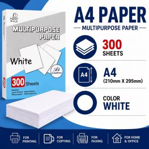 BINLU A4 Bond Paper 300 Sheets Multipurpose White Printing Paper for Modules Assignments Reviewers School Projects Homework Smooth Thick Paper Compatible with Inkjet Laser Printer School Supplies Manila Stock