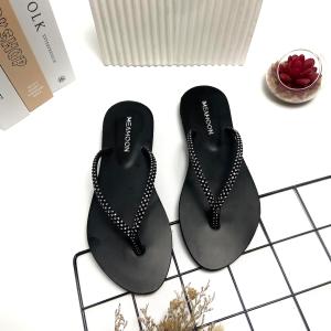 MEAMOON SANDAL WANITA TALI JEPIT FULL MUTIARA BATU TERBARU KEKINIAN SIMPEL TAPI MEWAH