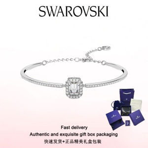 ♈Swarovski♈ Stylish Womens Jewelry The New S925 sterling silver octagonal cut white diamond Milenia bracelet Valentines Day gifts birthday gifts Free genuine gift box