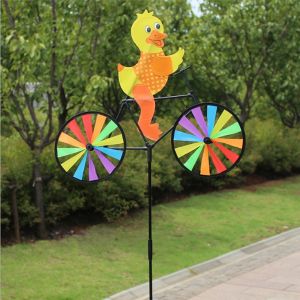 SKINJOY On Bike Whirligig Ornaments Party Yard Lawn Wind Spinner Kids Toy Garden Decor Windmill