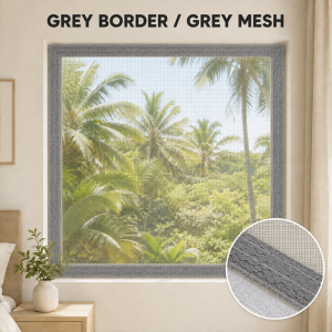 Edged Anti Mosquito Net Self Adhesive Invisible Window Screen No Drill Jaring Tingkap Bertepi Velcro Pelekat Se