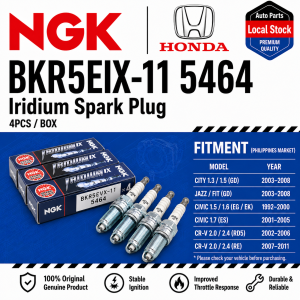 NGK Iridium IX Spark Plugs BKR5EIX-11 5464 (4pcs/box) for Toyota Vios Corolla Nissan Almera Hyundai Accent Elantra Getz