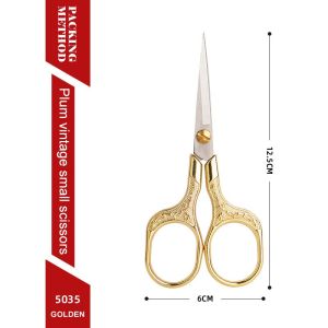 Sewing Scissors Vintage Chinese Style Stainless Steel Sharp Blade Embroidery Arts Crafts Crochet Yarn Needlework Scissors