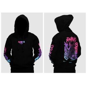 Jaket Sweater Hoodie AHHA Rhino Gradasi (BAHAN FLEECE TEBAL) untuk Anak dan Dewasa / Hoodie AHHA Gradasi Dengan Perpaduan Warna Keren / Terlaris / Termurah / Bahan Tebal / Hoodie Ahha Gang