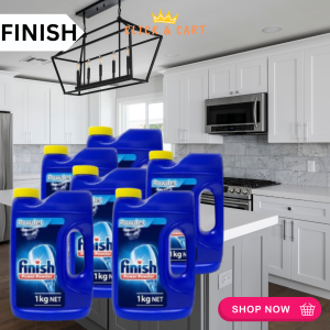 Finish Dishwasher Machine Power Powder Detergent 1kg x 6 Bottles