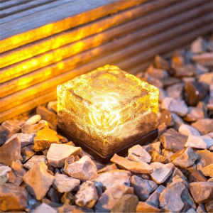 ookila Solar Lights Outdoor Garden Decoration LED Underground Lights Floor Tile Lights Ice Brick Lights Garden Lights Ice Cube Lights Waterproof lamp