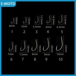 【E-WOITD】 100pcs Boxed White Fox Hooks Barbed Silver High Carbon Steel For Pelteobagrus Fulvidraco And Snapper Fishing