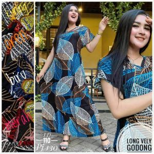 PROMO Gaun home dres Daster panjang kain rayon harga promo untuk wanita kekinian model veli