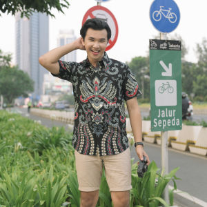Jayabaya Batik Bramajati Kemeja Katun Lengan Pendek