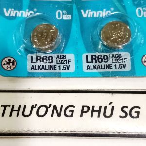 Pin 1.5V AG6 L921F LR69 D371 SR290SW SG6 605 SR69 371A / Hiệu VINNIC (Xanh - Vàng)
