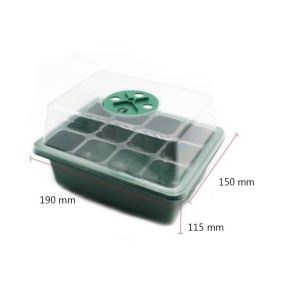 12-hole Seedling Tray Succulent Sowing Seedling Box Three-piece Set Insulation Sowing Tray Tool