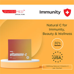 SWISSMED® Vitamune-C Vitamin C Supplement | Immune System & Antioxidant Support (30s)
