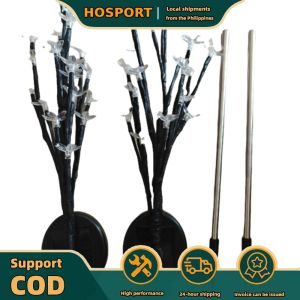 【HOSPORT】 2 Pack Solar Garden Lights Waterproof Solar Flowers Lights Solar Cherry Blossom Lights for Outside Yard Lawn Patio Pathway Decorations