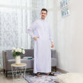 Gamis jubah EMIRAT lengan panjang manset motif terbaru pakaian muslim laki-laki jubah arab mewah elegant. 