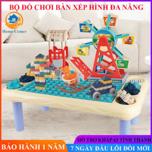 Đồ chơi trẻ em bàn xếp hình đa chức năng bàn lắp ghép cao cấp nhiều chi tiết. Đồ chơi phát triển trí tuệ cho bé.