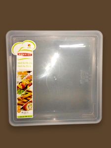 Graham Bar Food Container/Trasparent Square Food Storage/Clear Food Saver/Graham Bar Tupperware/Packing Lunch Box/Dough Container/Food Storage/Stackable Microwave Square Shape Pastry Food Storage/Multipurpose Food Keeper/Lunch Box/Baunan/ Plastic Thin