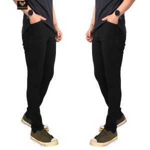 NANGKON - Celana Jeans Pria Bahan Streach Melar Pensil Slim fit Cowok Panjang