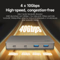 Hagibis usb4 trạm nối USB C Ba hiển thị Hub tương thích với Thunderbolt 4/5 40Gbps 8K Dock cho MacBook Pro máy tính xách tay không khí. 