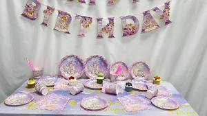 Trang trí tiệc SpongeBob bộ đồ ăn chủ đề sinh nhật cho trẻ em biểu ngữ bóng bay trang trí bánh đồ dùng tiệc