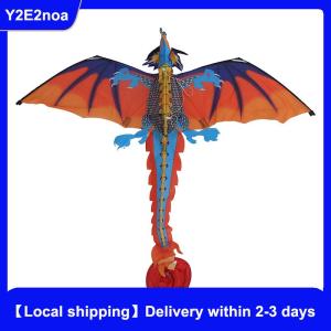 【Local shipping】 Large 3D Nylon Kite Flying Dragon Kite with 100m Line Family Outdoor Sports Toy