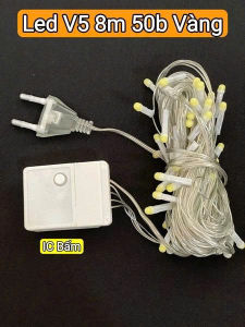 DÂY ĐÈN LED CHỚP 10M - 100 bóng led TRANG TRÍ NOEL TẾT (Q5 - Bóng Tròn)