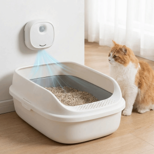 FOUNDTWO Silent Pet Odor Purifier Automatic Sensor Rechargeable Cat Litter Odor Deodorizer Practical To Remove Odors Pet Odor Control Device for Indoor