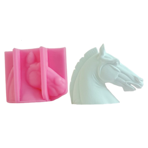 Flexible Silicone Mold for Horse Head Art and Crafts Gypsum Plaster Mould for Artistic Creations Tool