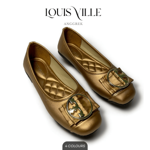LOUIS VILLE Anggrek Sepatu Flatshoes Kerja Wanita Korea Elegant 1