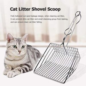 Cat Litter Scoop Stainless Steel Metal Pooper Scoopers Pets Litter Sand Shovel Dogs Shovel Pet