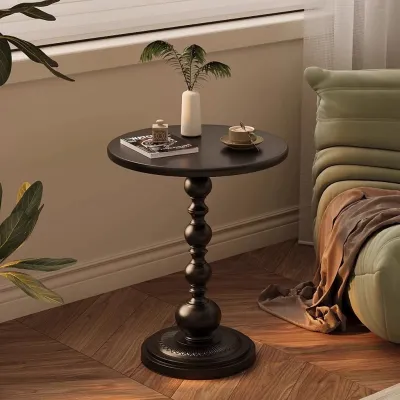 Namiki Vintage Style Round Table Sofa Side Table Small Tea Coffee Table Corner Table Bedside Table