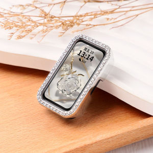 Ốp lưng PC cứng kim cương rỗng cho đồng hồ thông minh Huawei Band 10 / Huawei Band 9 / Huawei Band 8 Ốp lưng PC cứng kim cương rỗng cho đồng hồ Huawei Watch Band 10 Band 9 Band 8 Band 10 9 8 Phụ kiện ốp lưng rỗng