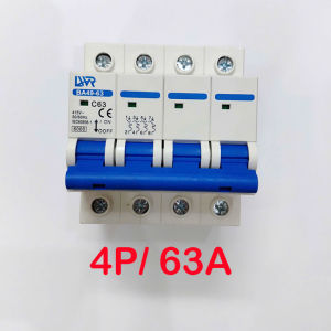 Cầu dao điện Aptomat AC 4P LWR 32A 40A 63A 80 100A ngắt mạch CB tép MCB 220V 380V Bảo vệ quá tải ngắn mạch CB 4P