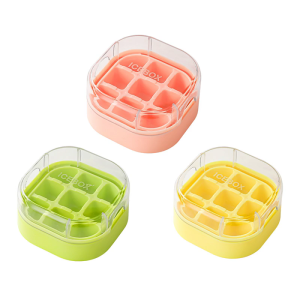 Multipurpose Silicone Ice Maker 9 Grid Easy To Disassemble Ice Cubes Tray with Lid Odor Resistant Kitchen Tool