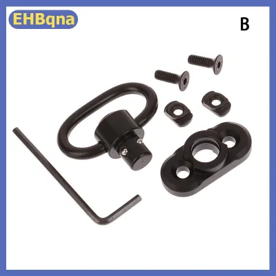 EHBqna 1.25” QD Sling Swivel Mount Heavy Duty Quick Detach Push Button Swivels For Two Point Sling 360°Rotatable Mount QD Sling