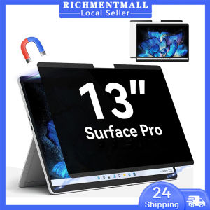 【✅SG STOCK】RICHMENTMALL Like Paper Matte Magnetic Anti-Spy Privacy Screen Protector For Microsoft Surface Pro 12/11/10/9/8/7/X/7+/6/5/4 Microsoft Surface Pro go 4/3/2 Anti-Spy Screen Protector