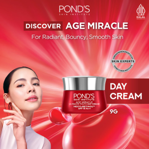 Ponds Age Miracle Hexyl Retinol Niacinamide Day Cream 9gr - Mencerahkan Kulit dalam 7 hari dengan 10x kekuatan Anti Aging Terbaik