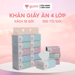 Thùng 16 gói giấy ăn cao cấp Gumi 3 lớp / 4 lớp mềm mịn tiện lợi Khăn Giấy để Phòng Khách