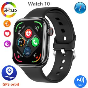 2024 นาฬิกาใหม่ 10 อัปเกรด นาฬิกาสมาร์ทสำหรับผู้หญิง ซีรีส์อัลตร้า 10 NFC GPS เข็มทิศ นาฬิกาสมาร์ทสำหรับผู้ชาย ผ่านบลูทูธ กันน้ำ นาฬิกาไร้สาย 10 สร้อยข้อมือผู้หญิง