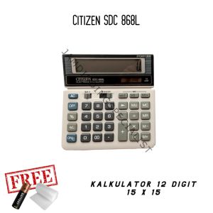 Kalkulator Mesin Hitung Kantor Dagang Sekolah 12 Digit 15cm X 15cm SDL 868L