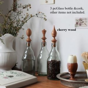 xpkQ Retro Carboy Cork Stopper Glass Water Bottle Coffee Bean Storage Bottle Crafts & Home Decor M2Y9R