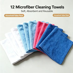 MJ-3060 Ultra-fine fiber water absorbing towels pack of 12 30x60 cm. absorbent reusable effective for towels.