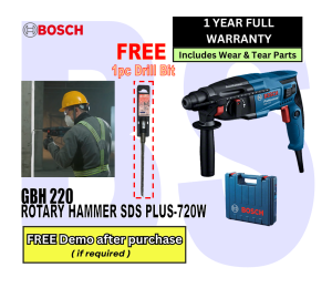 BOSCH PRO GBH 220 Rotary Hammer Driill SDS Plus. 720W (include masonry drill bit)