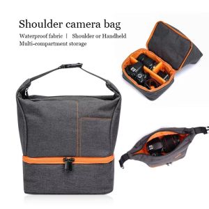 LAPBR Single Shoulder DSLR Camera Bag Waterproof Insert Partition Photography Bag Photography Equipment Lens Pouch Camera Handbag Outdoor Travel