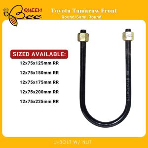 QUEENBEE Round Semi Round Shaped for Toyota Tamaraw Front U-BOLT WITH NUT (Thick 12mm/ width 75mm/length varies sizes)