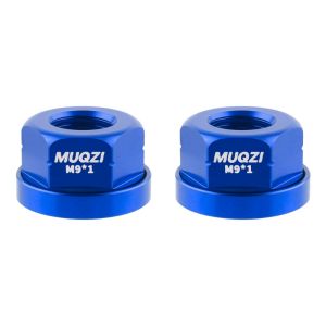 SIRENXI 2pcs Hợp kim nhôm Đai ốc trục xe đạp Độ bền cao M9/M10/M103/8. Vít trục sau Nhẹ Chống gỉ Phụ kiện xe đạp Trục sau